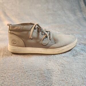 Timberland Boots Mens 10.5 Gray Davis Square Chukka Defender Canvas Suede
